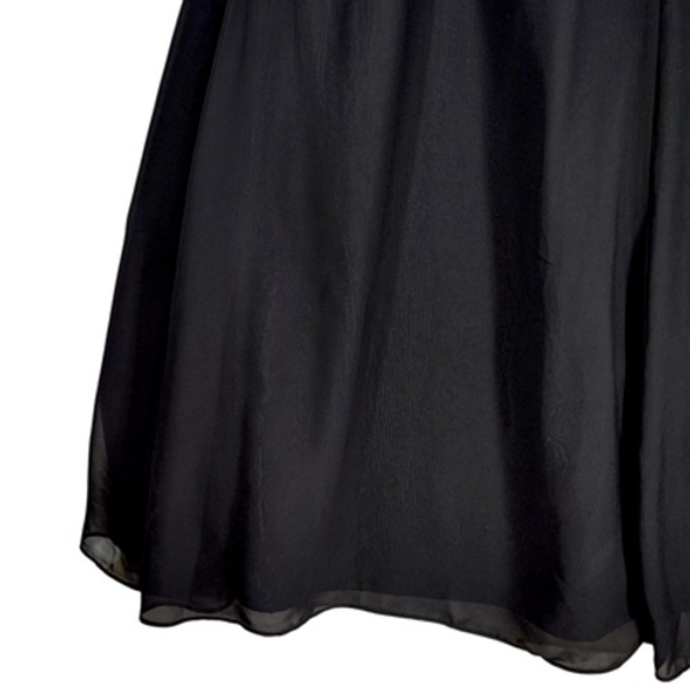 Azazie Gown sz A14 Women Off Shoulder Sweatheart Chiffon Mermaid Dress Black NEW - Picture 14 of 15